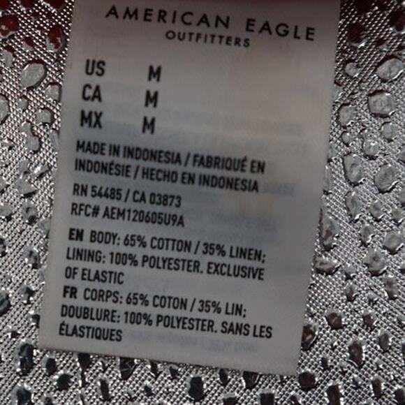 American Eagle Orange Linen Blend Halter Dress - Size M - Picture 5 of 5